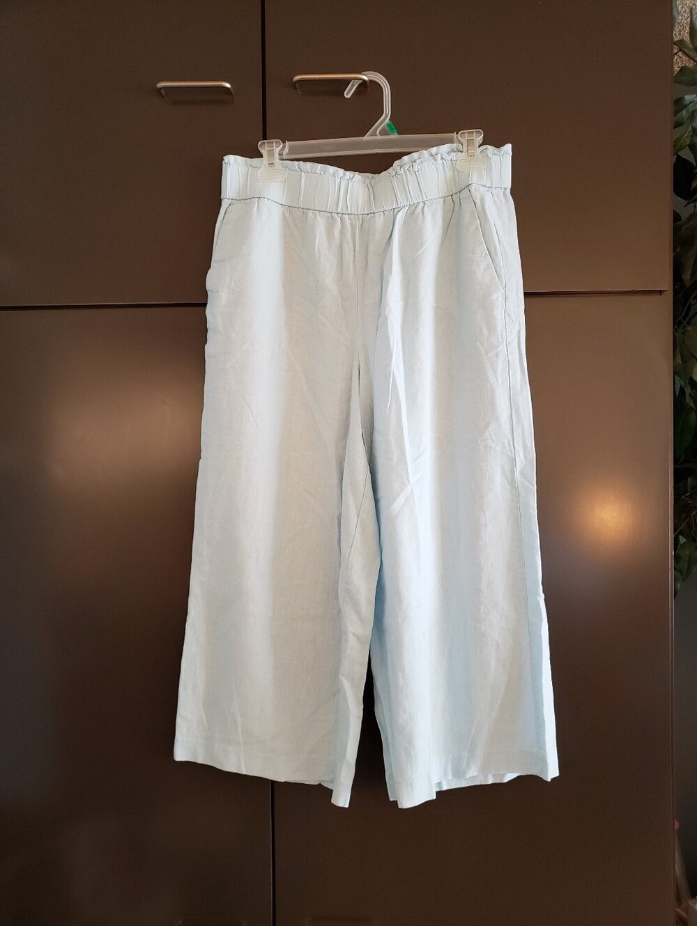 Light Blue Wide-Leg Casual Pants land n' sea Size Medium